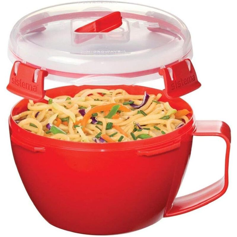 Sistema taz&oacute;n para microondas con tapa y asa, 3... image number null