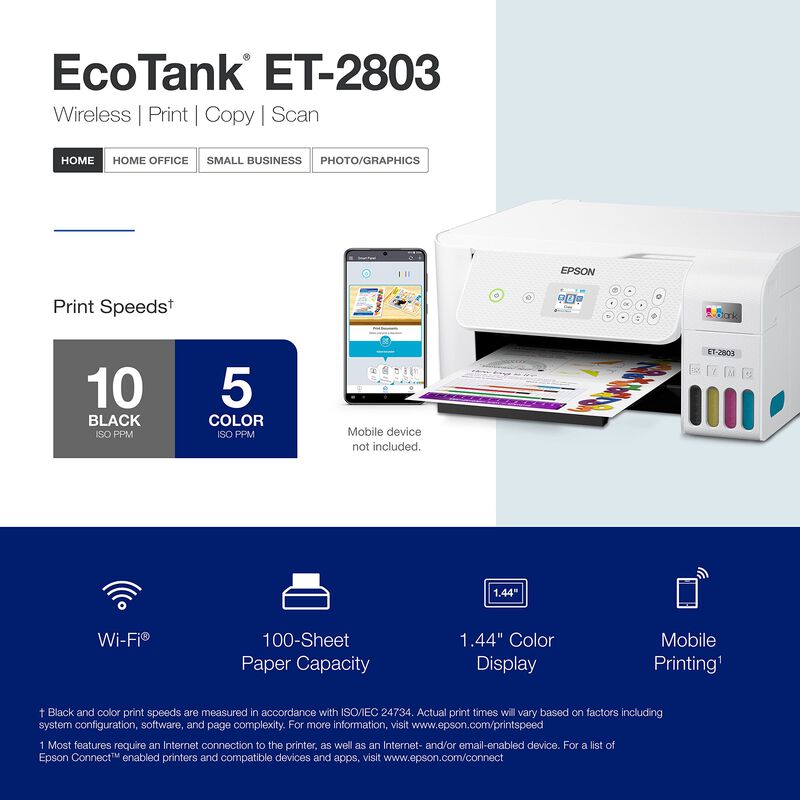 Impresora Epson Ecotank Et-2803 Inal&aacute;mbrica En ... image number null