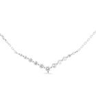 Gargantilla De Oro Blanco 14K Con 16Pts De Diamante