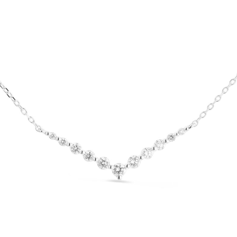 Gargantilla De Oro Blanco 14K Con 16Pts De Diam... image number null