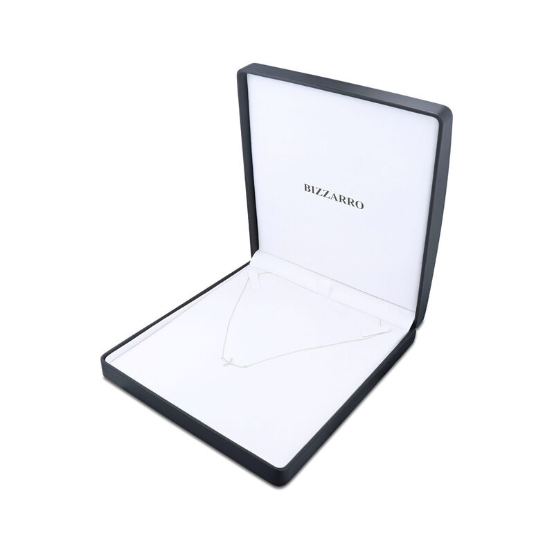 Gargantilla Cruz Oro Blanco 14k 5pts Diamante image number null
