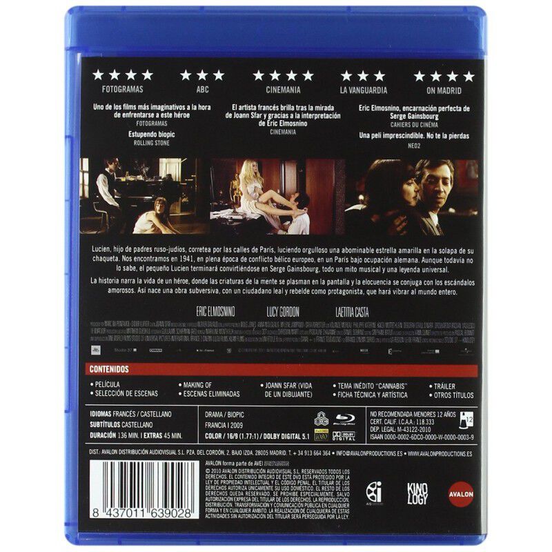 GAINSBOURG (VIDA DE UN HEROE) (BLU-RAY) image number null
