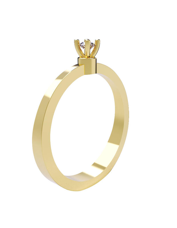 Anillo de Compromiso de 14K con Diamante de Lab... image number null