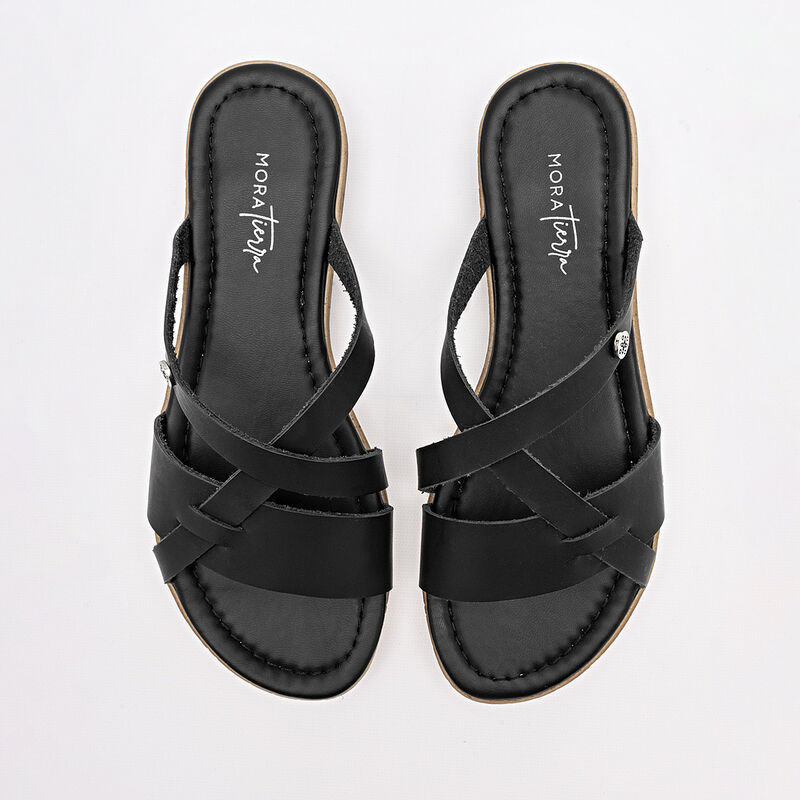 Mora Tierra Sandalia para mujer negro image number null