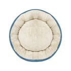 Cama con Borrega para Mascota Chica color Azul con Goma Antiderrapante