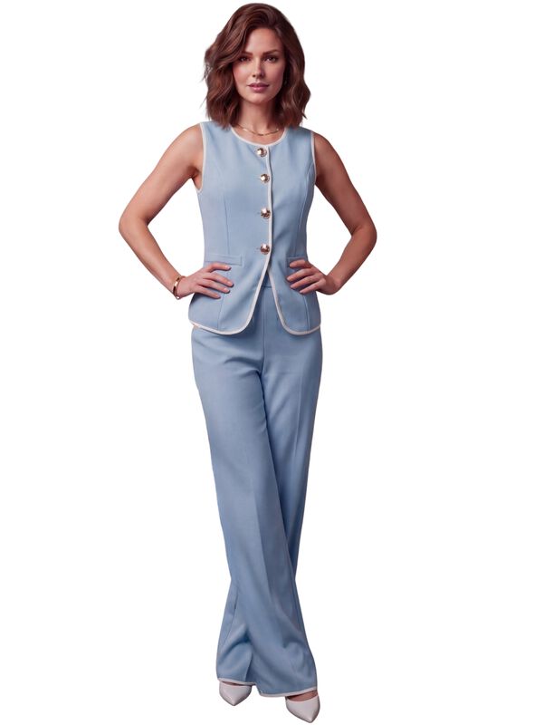 Conjunto 2 Piezas Elegante, Chaleco Moderno Y P... image number null