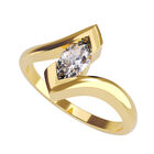 Anillo de Compromiso en Oro Amarillo 14K con Diamante de Laboratorio 0.50 CT F VS1 &ndash;  Talla:10/ FJ592-50-14Y-LG-10