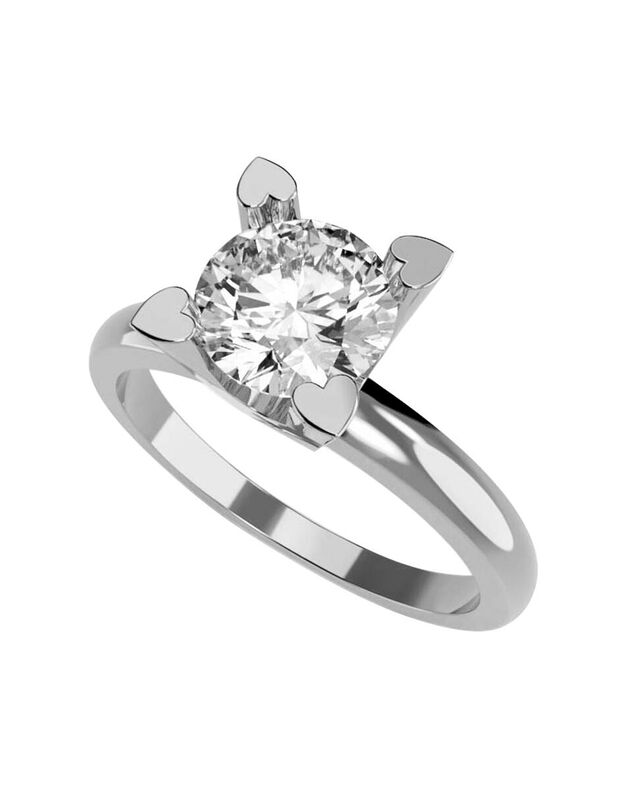 Anillo de Compromiso de 14K con Diamante de Lab... image number null