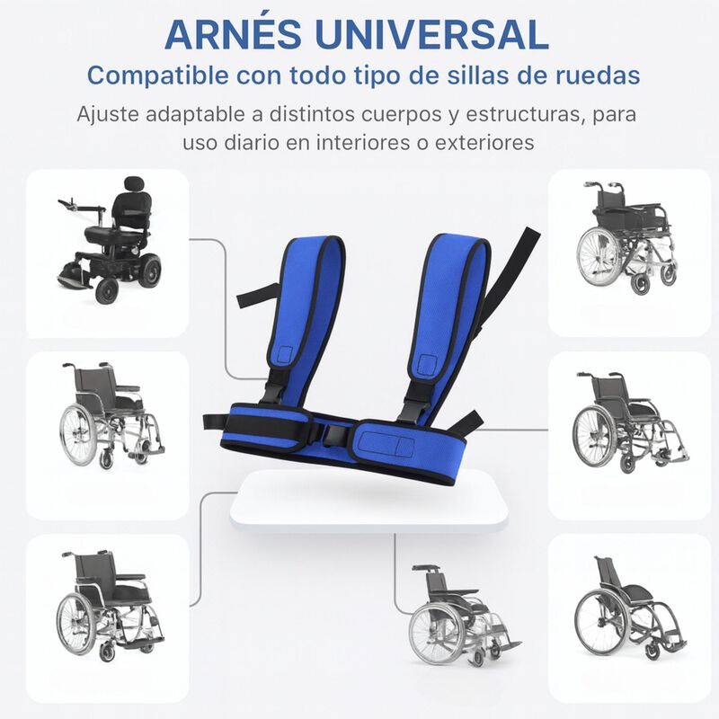 Arn&eacute;s de Seguridad para Silla de Ruedas | Cintu... image number null