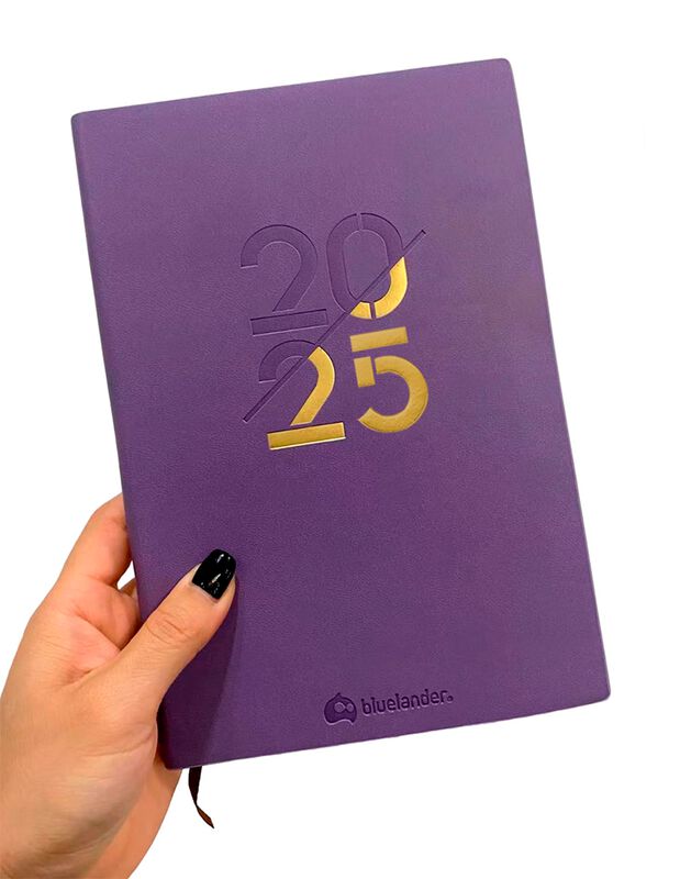 Agenda 2025 Morado con Pestañas Planificadoras ... image number null