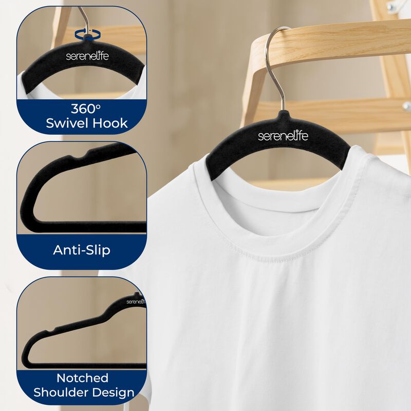Perchas de ropa Serenelife 100 unidades de terc... image number null