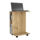 Escritorio Portable Tay, Caf&eacute; Claro, con Rodachines y Frenos