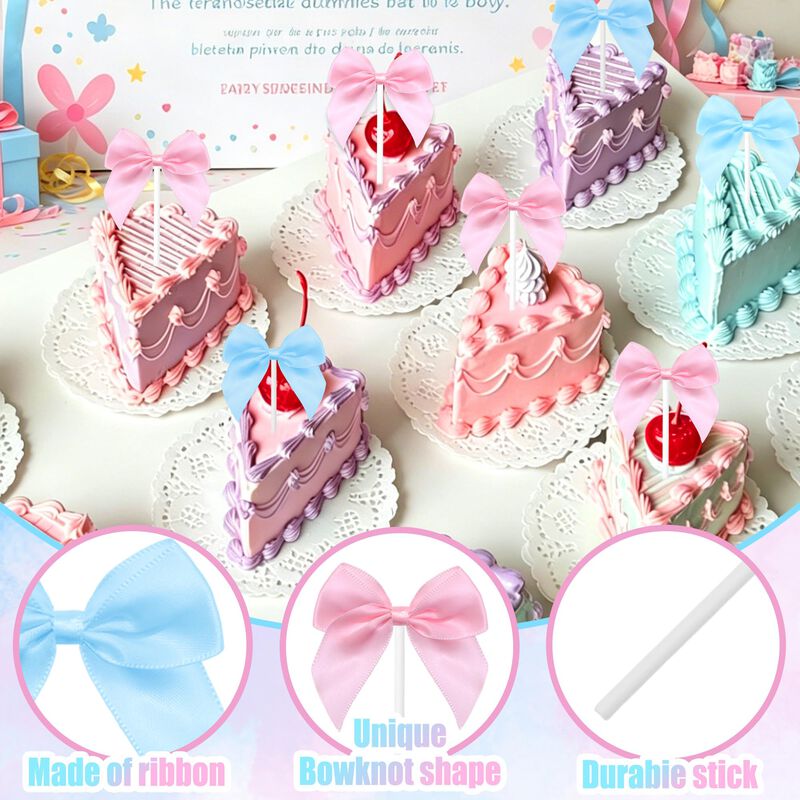 Adorno Para Cupcakes Meorlusy 30 Piezas Lazos R... image number null