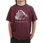 Camiseta Word Art para ni&ntilde;o - Yosemite - Granate