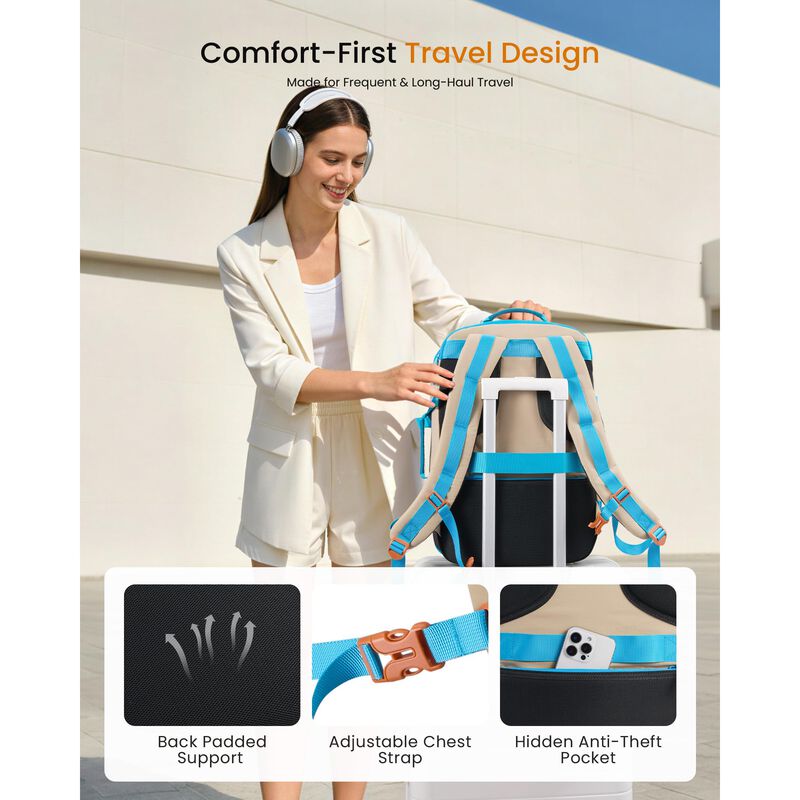 Mochila de viaje Lovevook 50L impermeable para ... image number null