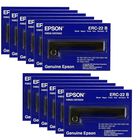 Cartucho De Cinta Epson Erc-22b Negro, Paquete De 12 Unidades Para M-180, M-181