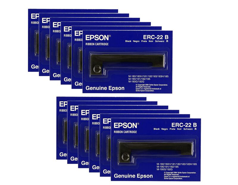 Cartucho De Cinta Epson Erc-22b Negro, Paquete ... image number null