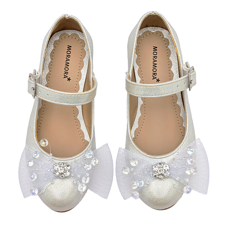 Moramora Zapato Graduacion Plata Para Ni&ntilde;a 1467... image number null
