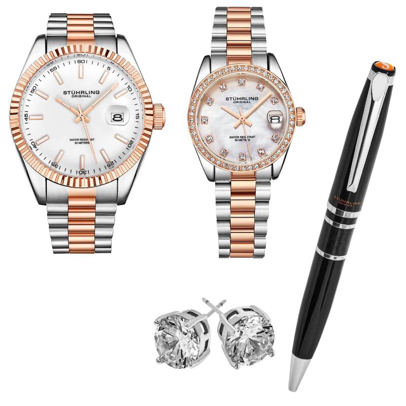 Set de relojes Stührling para pareja modelo 393... image number null