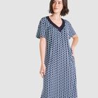 Vestido Corto Cuello Pico Marino