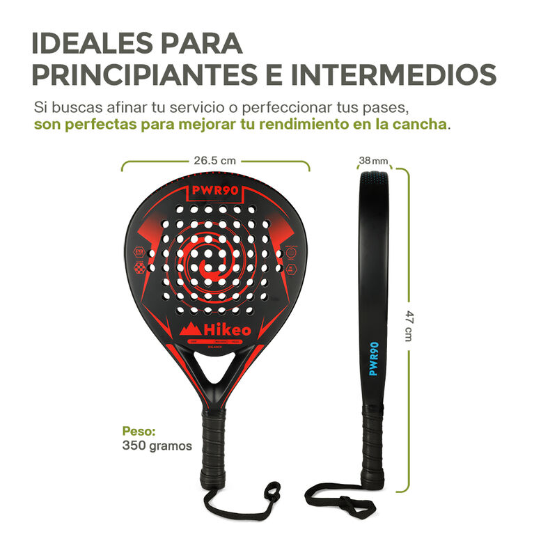 Palas de Pádel con Fundas Pelotas y Grips Set d... image number null