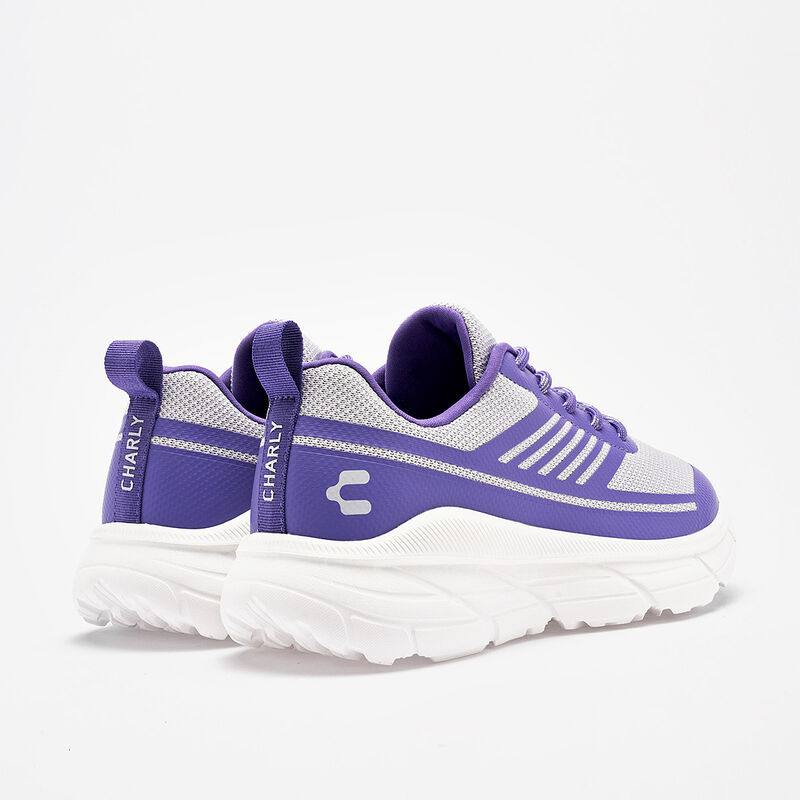 Charly tenis deportivo para mujer gris morado c... image number null