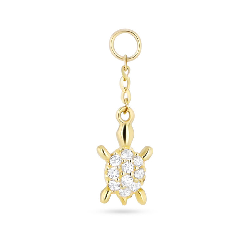 Charm En Forma De Tortuga De Oro Amarillo 14K C... image number null