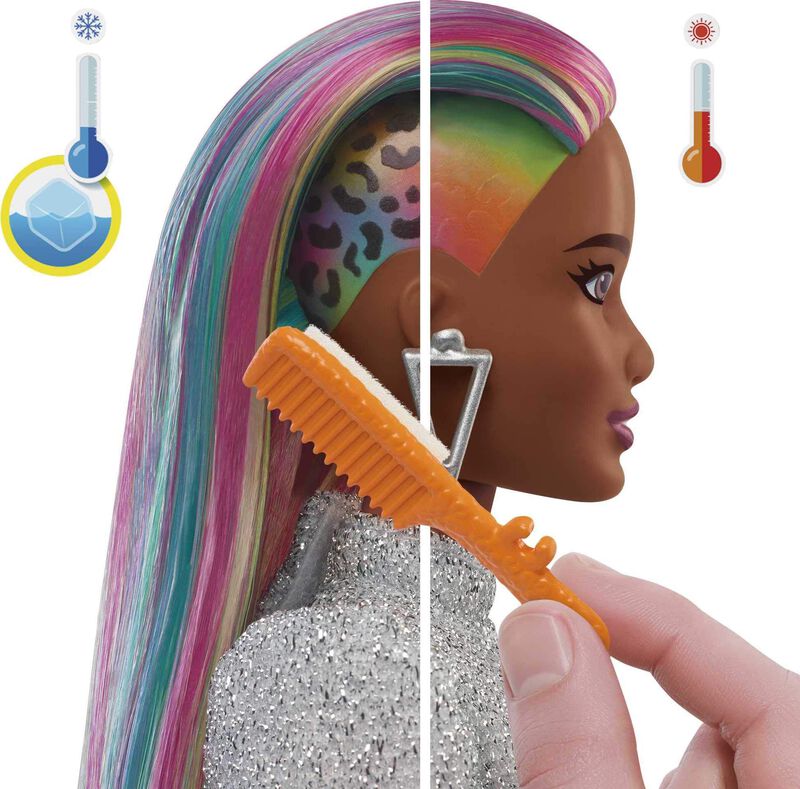 Mu&ntilde;eca De Moda Barbie Leopard Rainbow Hair Con ... image number null