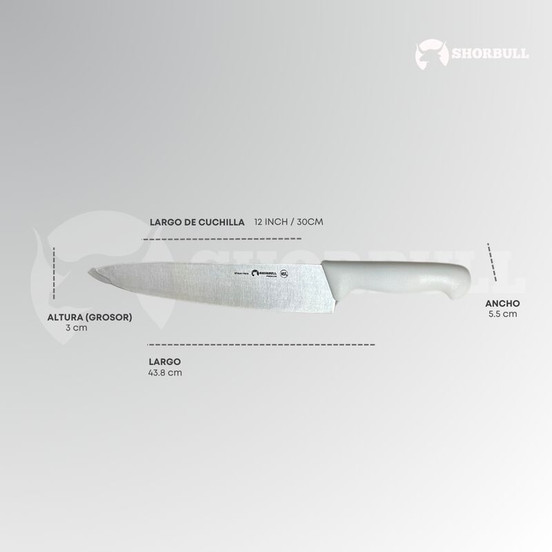 Cuchillo Chef 12 inch Hoja Acero Inoxidable Man... image number null