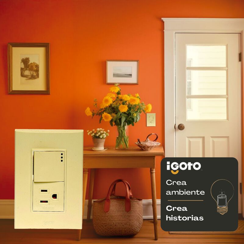 10 Pack Placa de 3 M&oacute;dulos Apagador y contacto ... image number null