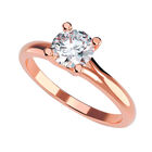 Anillo de Compromiso de 14K con Diamante de Laboratorio 0.50 CT F VS1 Talla 5.5 ORO ROSA 14K &ndash; / M407-50-14R-LG-55