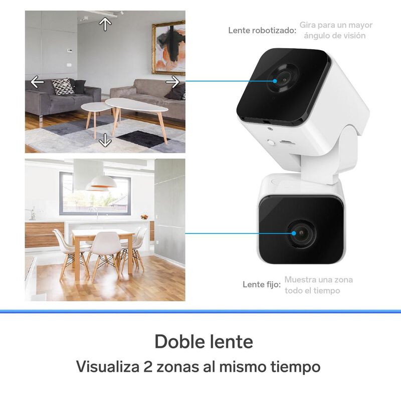 2 C&aacute;maras de seguridad Wi-Fi de doble lente 2 M... image number null
