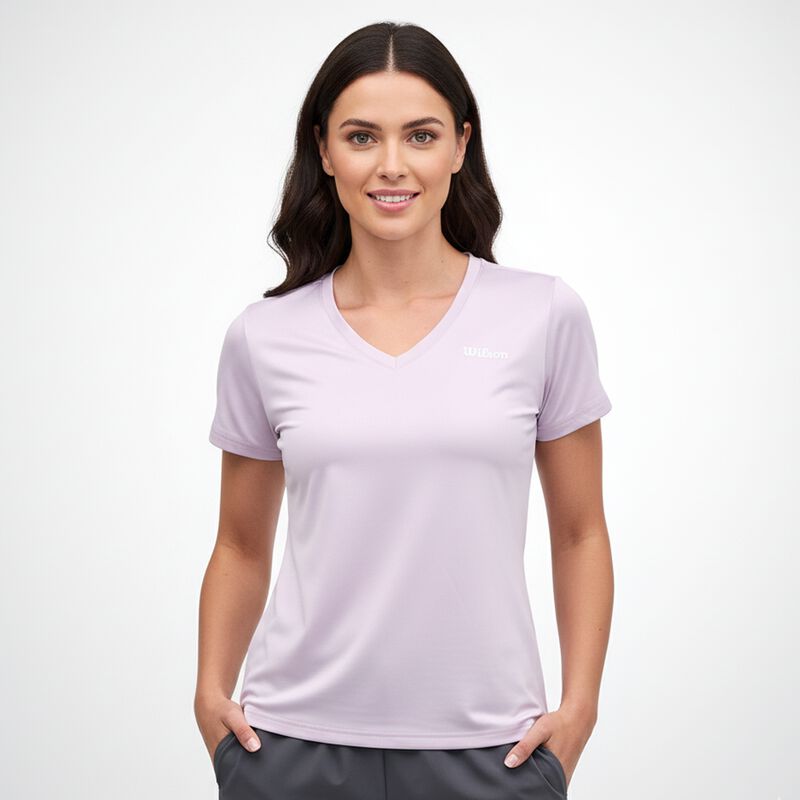 Playera Deportiva Wilson Para Mujer Lila Eg image number null