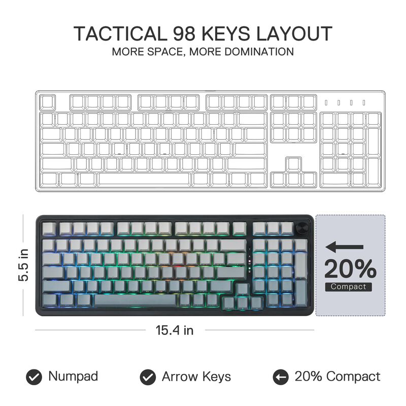 Teclado Para Juegos Redragon K686 Pro 98 Teclas... image number null