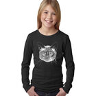 Camiseta De Manga Larga Word Art Para Ni&ntilde;a - Gato Siam&eacute;s - Negro