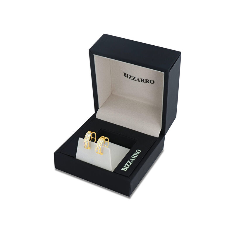 Arracadas De Oro Amarillo 14k Con Zirconias (14... image number null