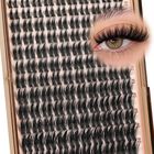 Goddvenus Cl&uacute;steres De Pesta&ntilde;as Manga Esponjosas Y Peludas, Extensiones De Pesta&ntilde;as Naturales Tipo Wispy En Cl&uacute;ster, Kit Diy Para Extensiones En Casa Con Look De Mu&ntilde;eca Anime, Pesta&ntilde;as Individuales Gruesas De Hada