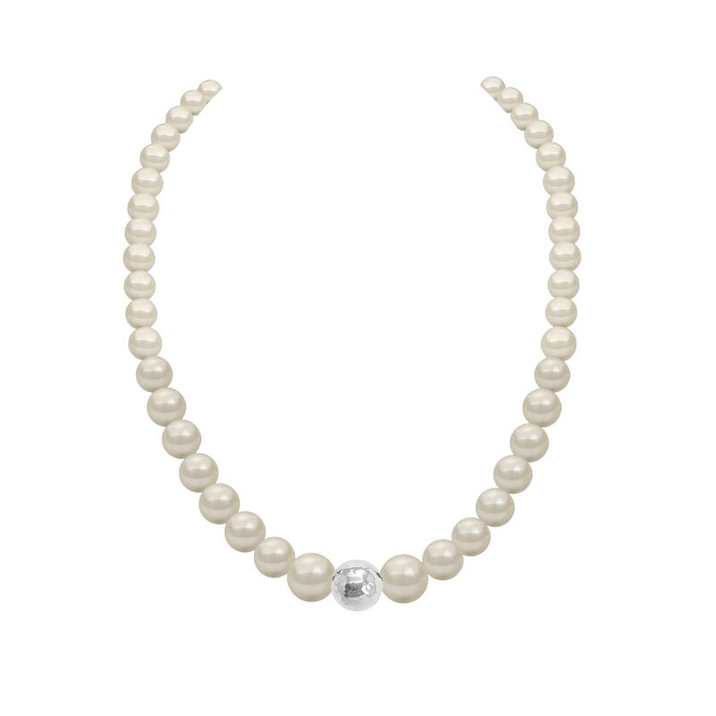 Collar y Aretes Perlas de cristal creciente con... image number null