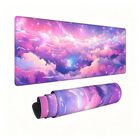 Alfombrilla De Escritorio Leogi 80x30 cm Cielo Rosa, Morado Y Azul
