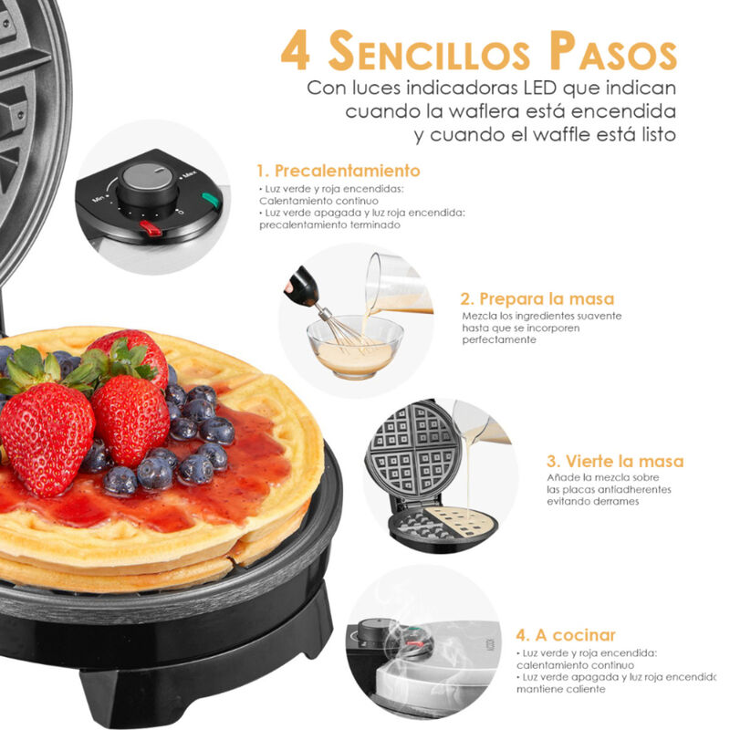 Wafflera Acero Inoxidable Circular Aicok image number null