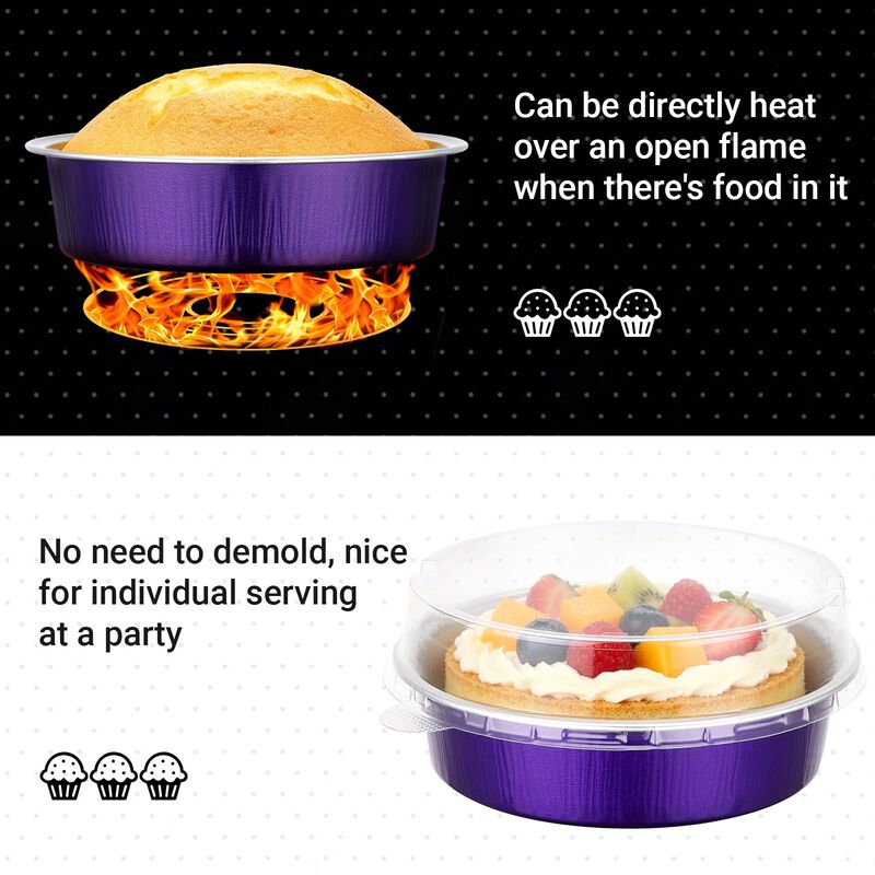 Moldes para Tartas Beasea, 12 cm, 50 Piezas, Co... image number null