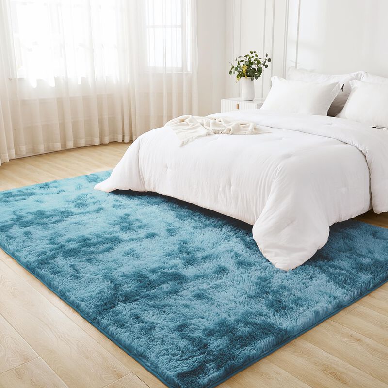 Alfombra Litanika 122x183 Cm Tie-dye Azul Pavo ... image number null