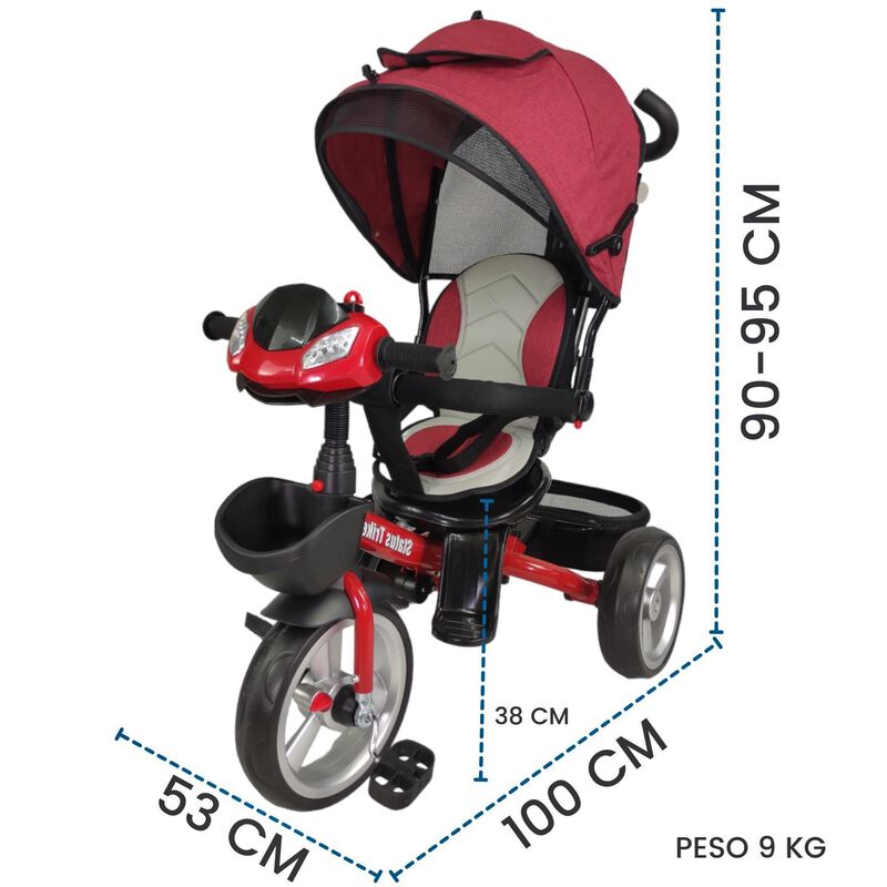 Triciclo Evolutivo 7en1 Con Asiento Giratorio 3... image number null