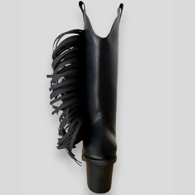 BOTA COWBOY MALABIS BOT-1014 NEGRA DECORADA AL ... image number null