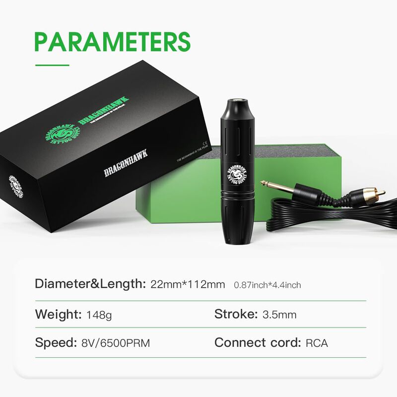 Kit De M&aacute;quina De Tatuaje Dragonhawk W085d Inal... image number null