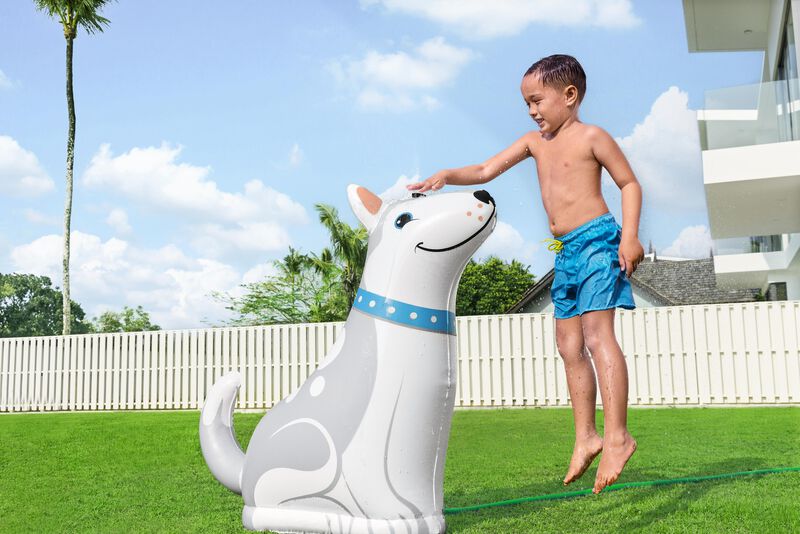 Perro Huzky Inflable 1.12x.44x1.00cm Lanza Agua... image number null