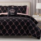 Juego De Ropa De Cama Juicy Couture De 8 Piezas Con Logo De Cadena Negro