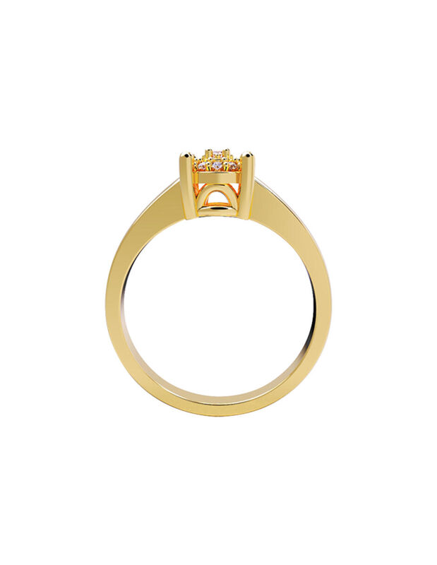 Anillo de Compromiso en Oro Amarillo 14K con Ci... image number null