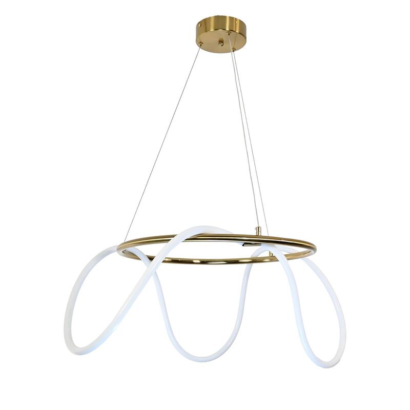 Candil De Led Manguera Redondo Dorado image number null