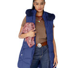 Chaleco Largo Mujer Acolchado Con Capucha Y Peluche